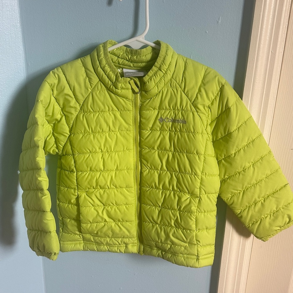 Columbia Kids Neon Lime Quilted Puffer Jacket